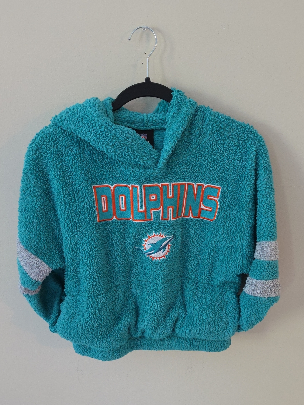 Miami Dolphins Teal Sherpa Hoodie for Kids